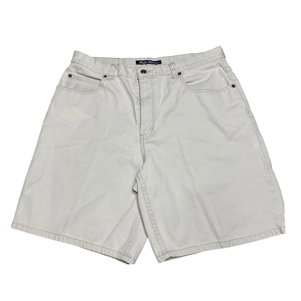 High Sierra Shorts Cotton Twill Cargo Utility Khaki Tan Size 34 Workwear